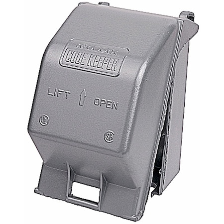 Red Dot Code Keeper Electrical Box Cover, 1 Gang, Die-Cast Aluminum CKMUV